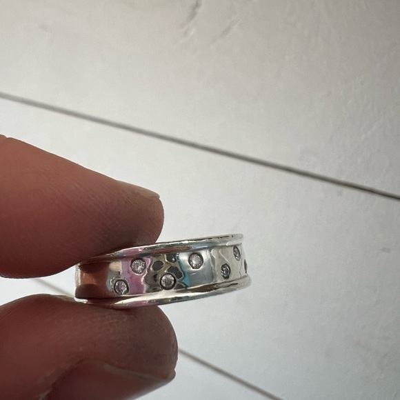 Sterling Silver and Diamond women’s band - Picture 5 of 8